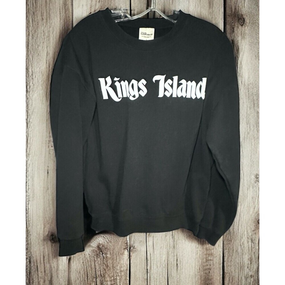 Kings‎ Island Black Sweatshirt Youth Large L Cedar Fair